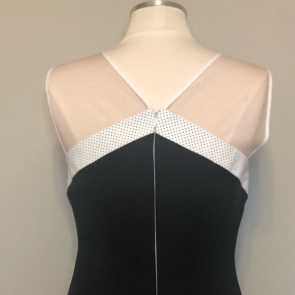 Wai Ming Black Dress with Leather and Mesh Details - Picture 7 of 15